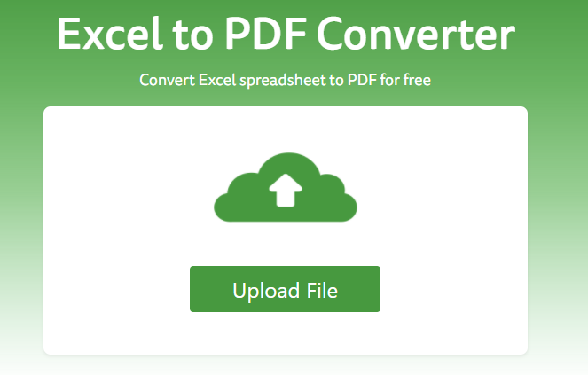 Excel to PDF Homepage