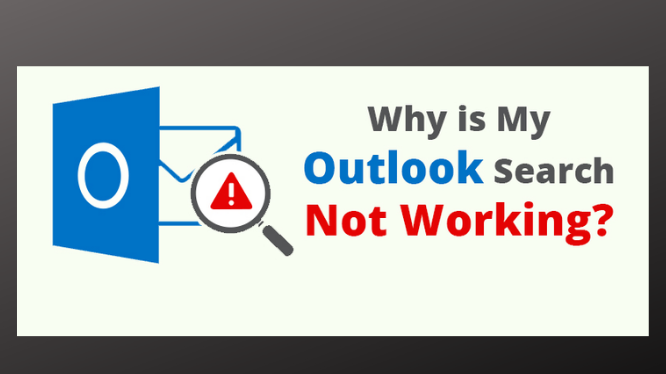 Outlook search not working problem