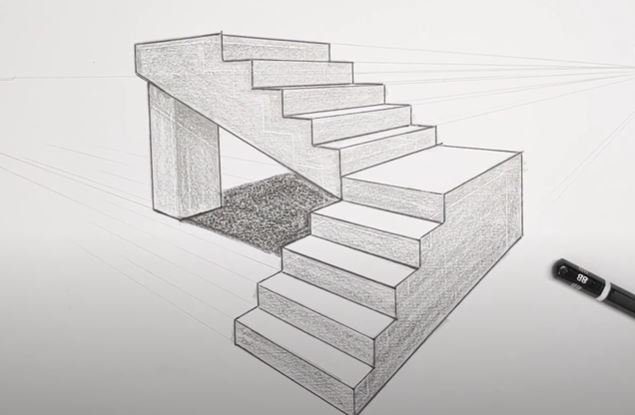 How-to-draw-3d-stairs-Step-by-Step