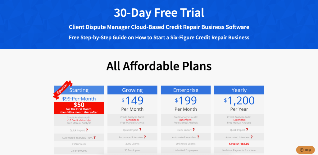 Credit Repair Business Software