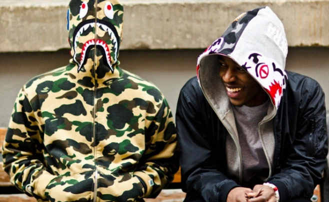 What is the difference between shark hoodies and bape hoodies