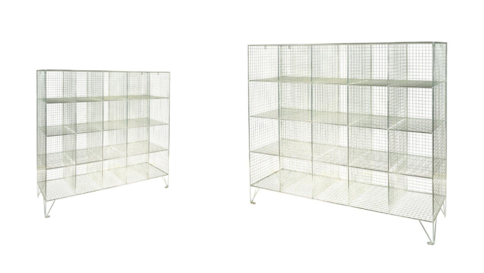 Wire mesh lockers